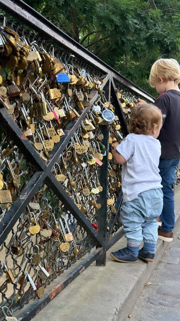 Robbie and Phoenix explored Paris ahead of their dad's appearance at the Olympic Games