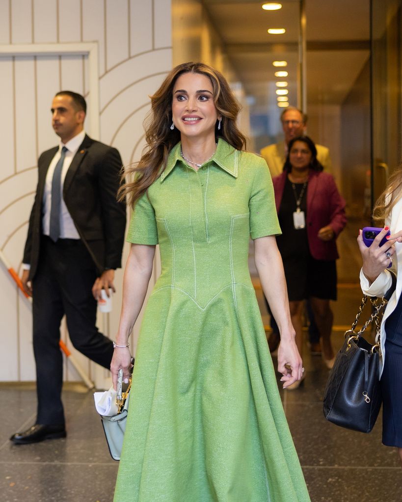 Queen Rania looked elegant in Emilia Wickstead on the Today show