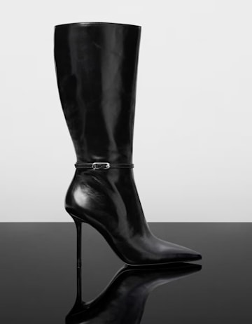 Mango  Heel leather boot