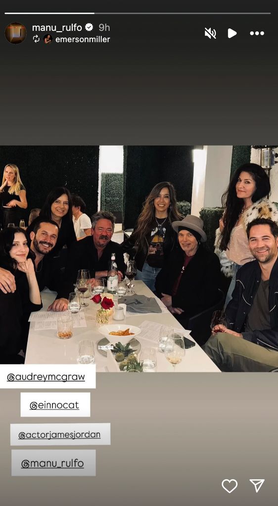 Manuel Garcia-Rulfo and Audrey McGraw pictured at dinner with friends