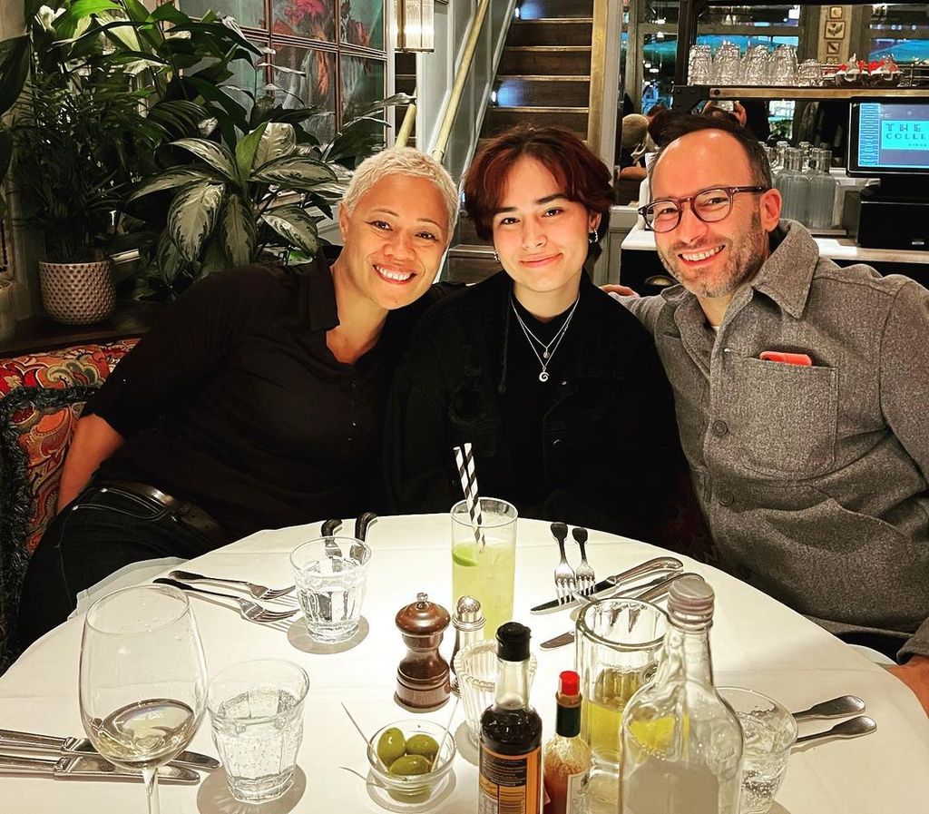 Monica Galetti with her daughter Anais and husband David 