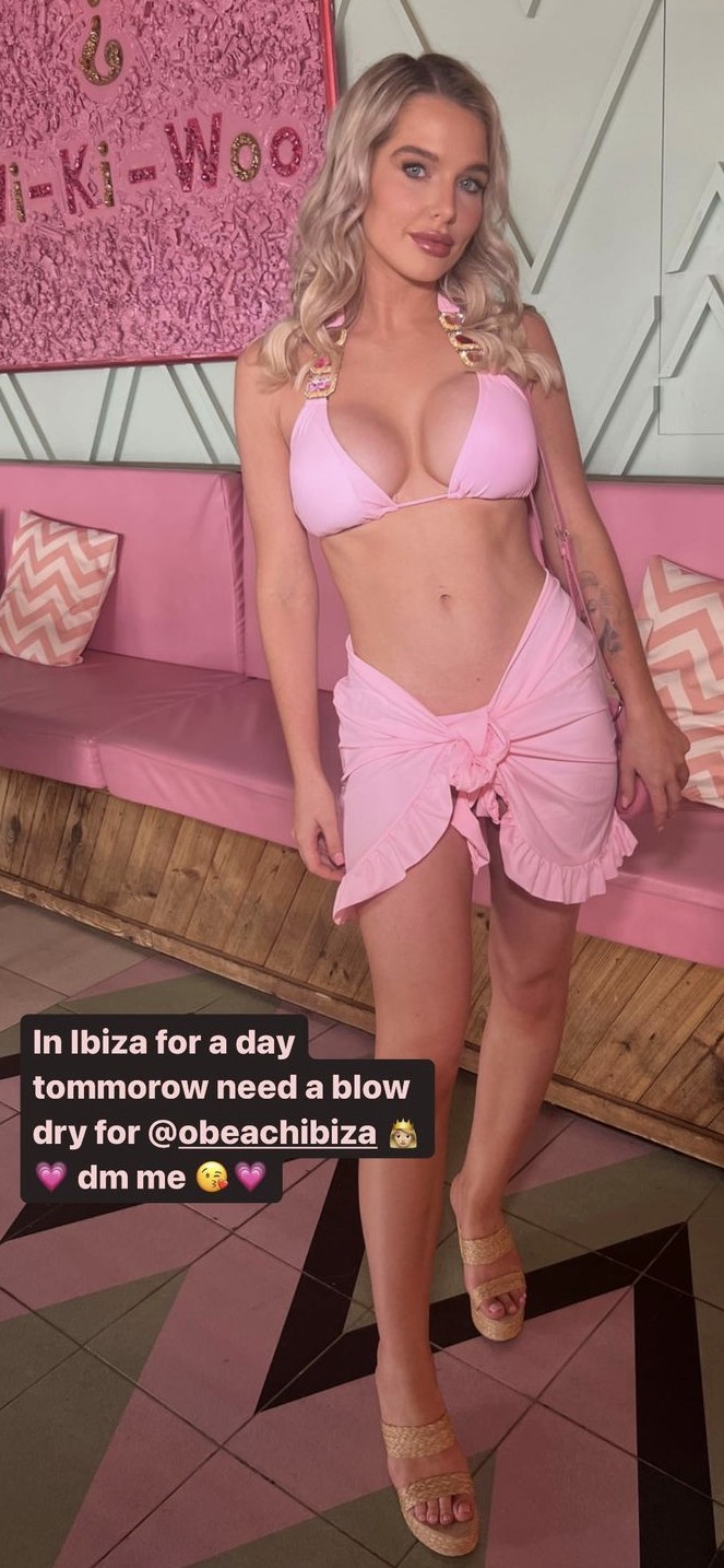 Helen Flanagan pink bikini