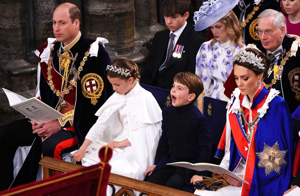 prince louis yawning alongside royal 