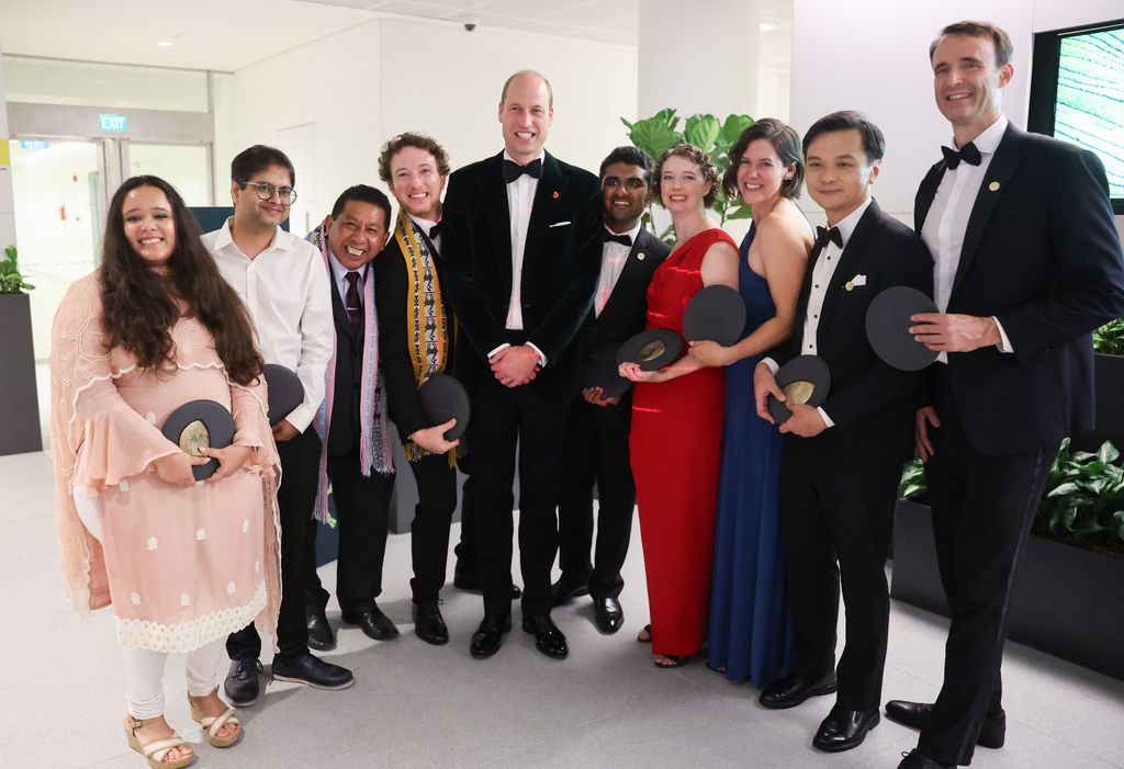 Prince William poses with the winners during the 2023 Earthshot Prize Awards Ceremony