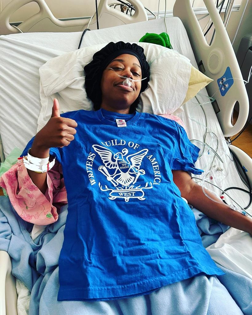 Diona Reasonover in hospital bed
