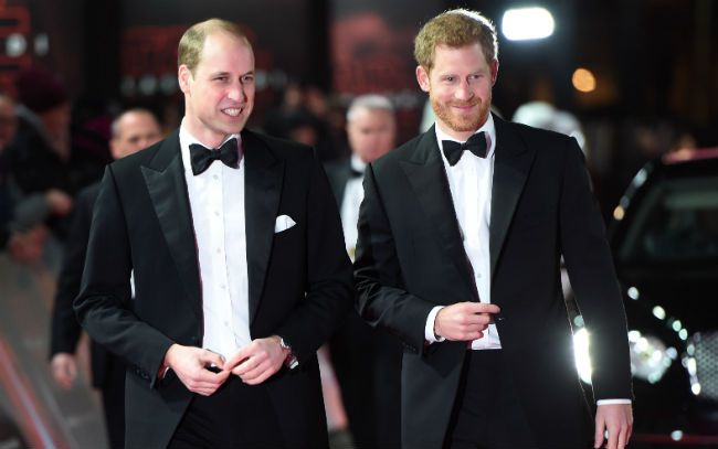 Prince William and Harry at premiere