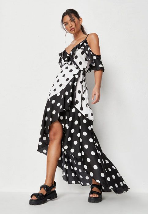 missguided polka dot dress