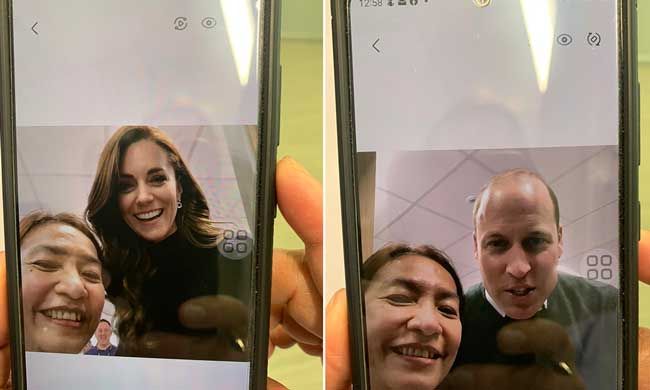Healthcare assistant shares selfies of William and Kate