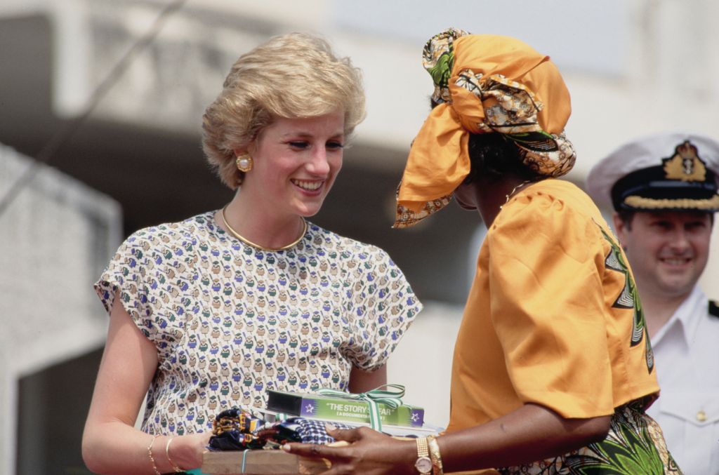 British Royal Diana, Princess of Wales  in Tafawa Balewa Square, Lagos, Nigeria, 16th March 1990. 