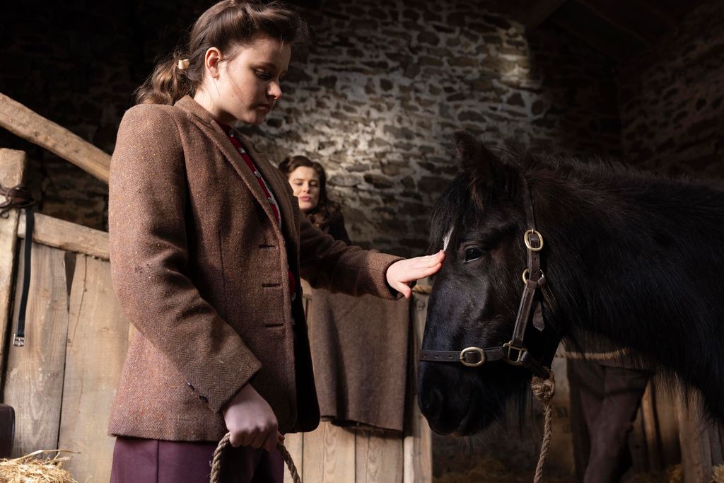 Rachel Shenton and Imogen Clawson in character in All Creatures Great and Small