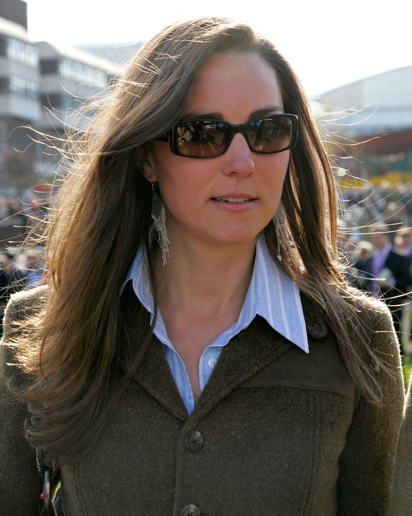 Princess Kate in a blue collared shirt