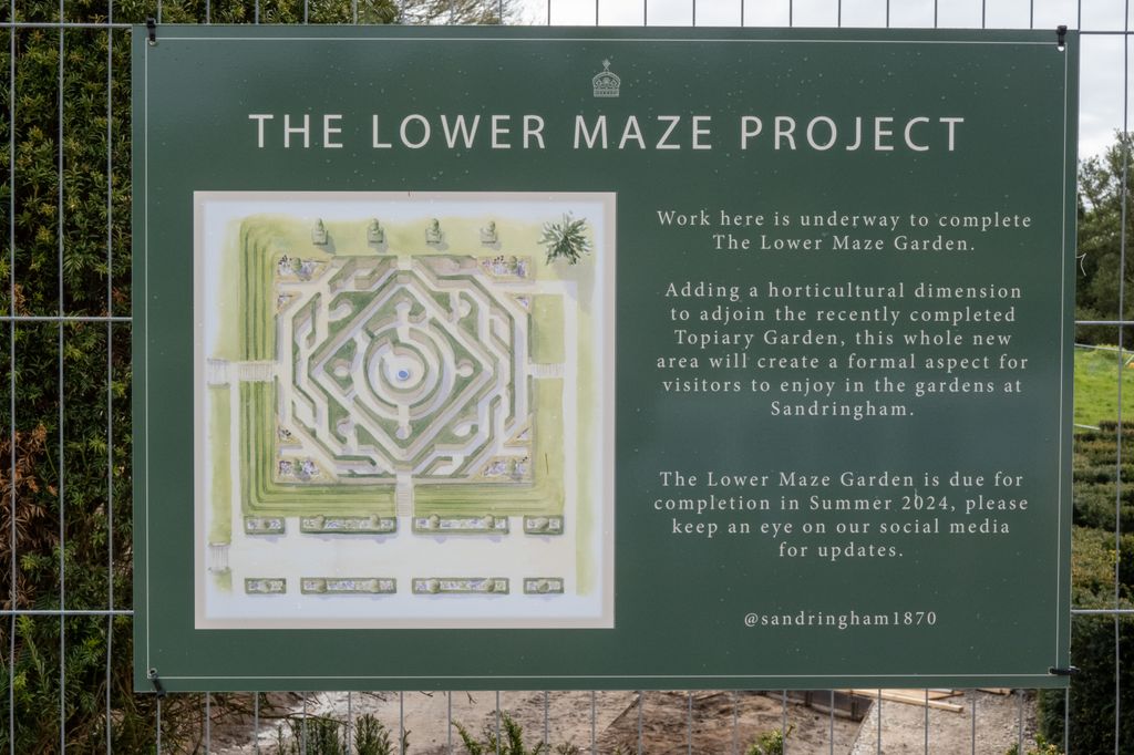 King Charles' new MAZE garden in the grounds of his Royal Sandringham estate 