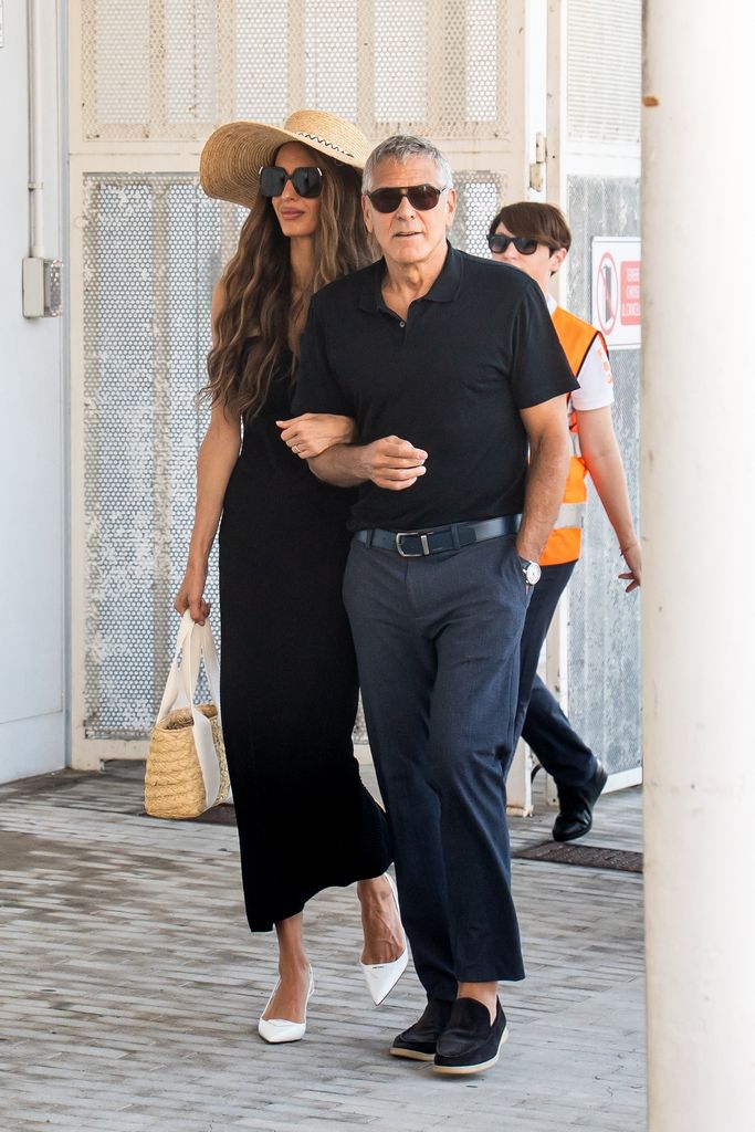 George Clooney and wife Amal make a glamorous airport arrival after turning heads at the 82nd Venice International Film Festival