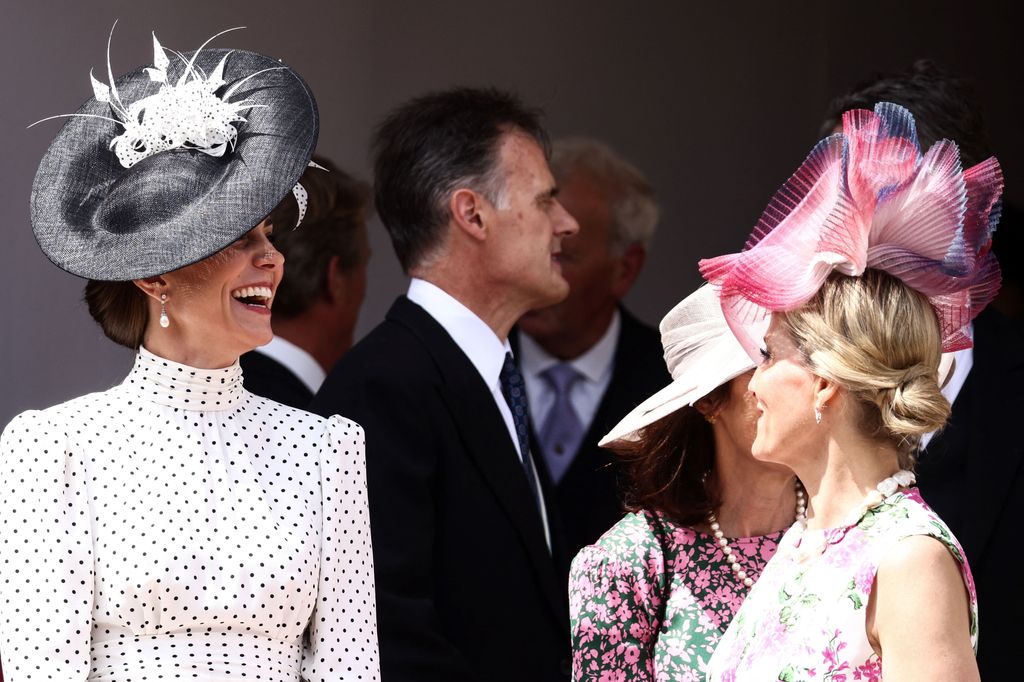 Kate and Sophie share a laugh on Garter Day 2023