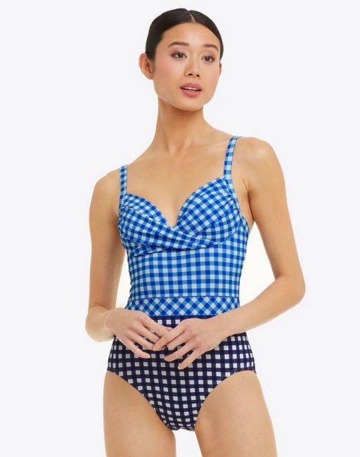 reese witherspoon gingham swimsuit shop draper james sale