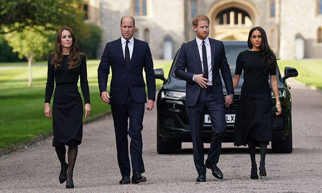 Prince and Princess of Wales with the Sussexes at Windsor Castle