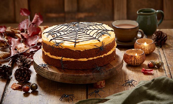 halloween spider cake