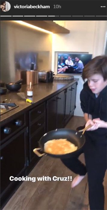 Victoria Beckham kitchen instagram stories video