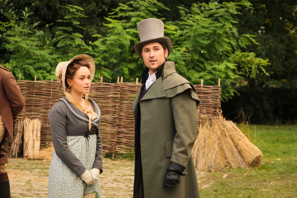 Ben Lloyd-Hughes as Alexander Colbourne and Rose Williams as Charlotte Heywood in Sanditon