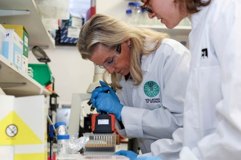 Sophie got stuck in at the lab