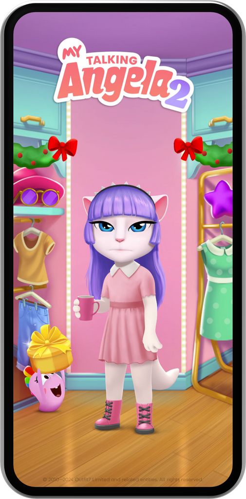 My Talking Angela wearing launch outfit 2021