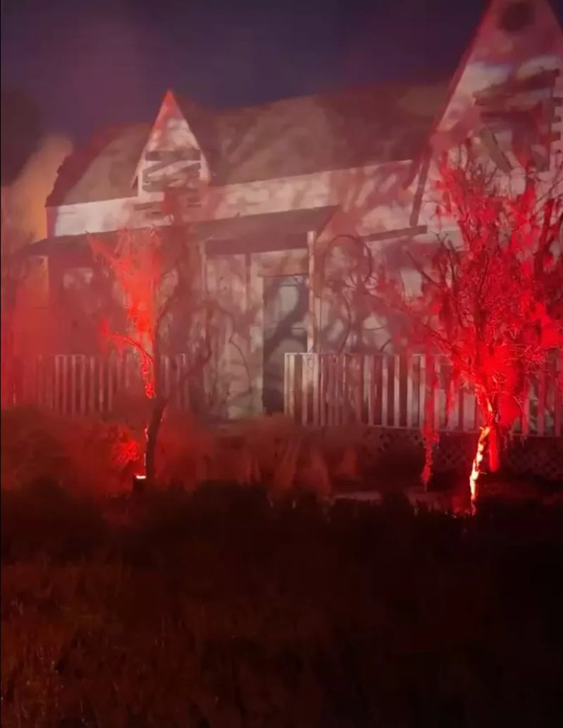 Kim's home is transformed into a haunted house