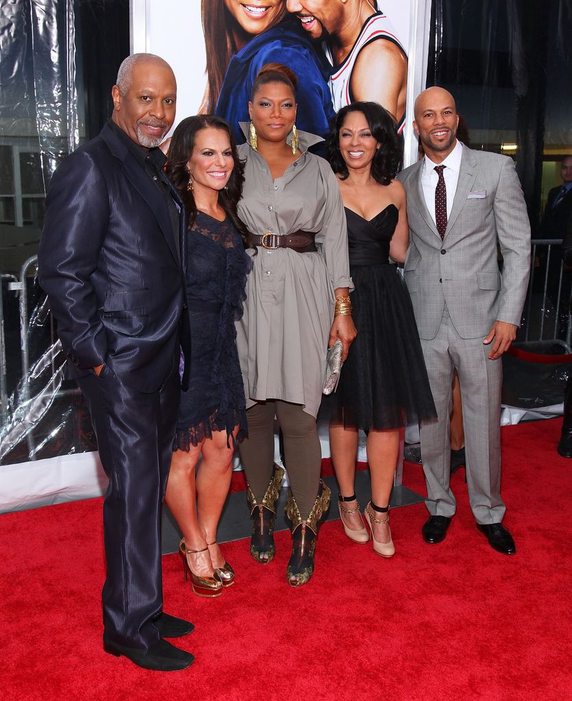 James with director Sanaa Hamri, rapper/actress Queen Latifah, producer Debra Martin Chase, and actor/rapper Common 