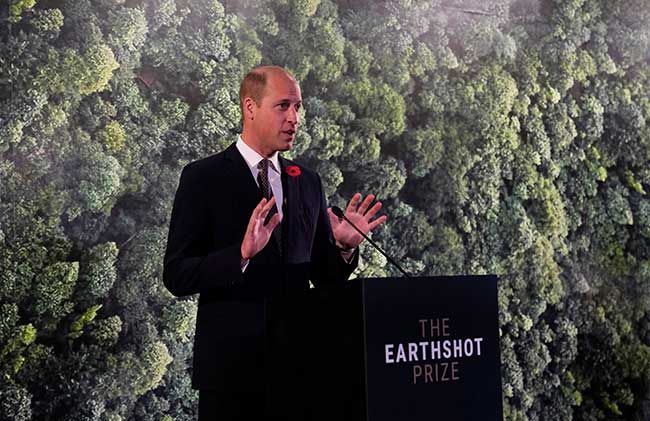 Prince William delivering a speech