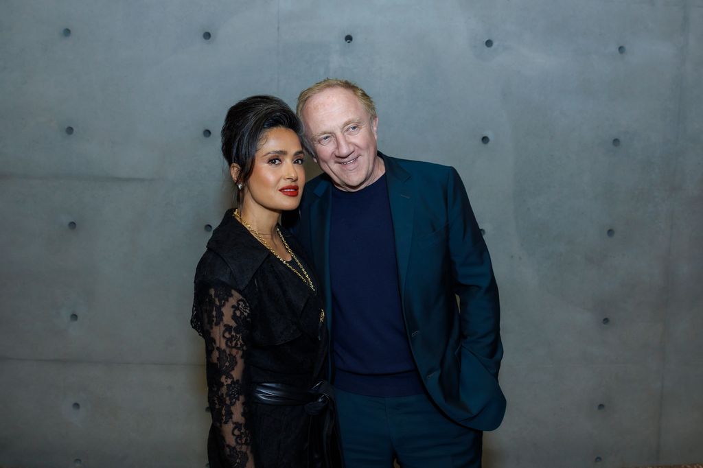 Salma Hayek and François-Henri Pinault visit the "Corps et Ames" Exhibition