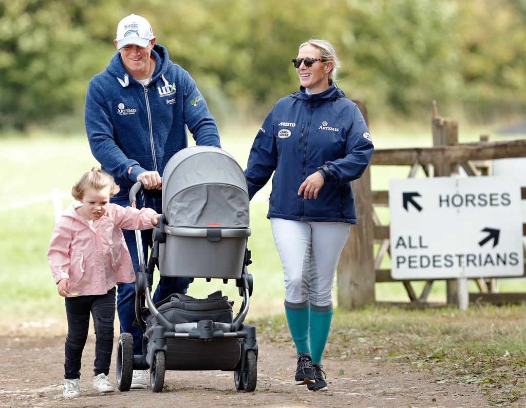 Mike and Zara Tindall with their children