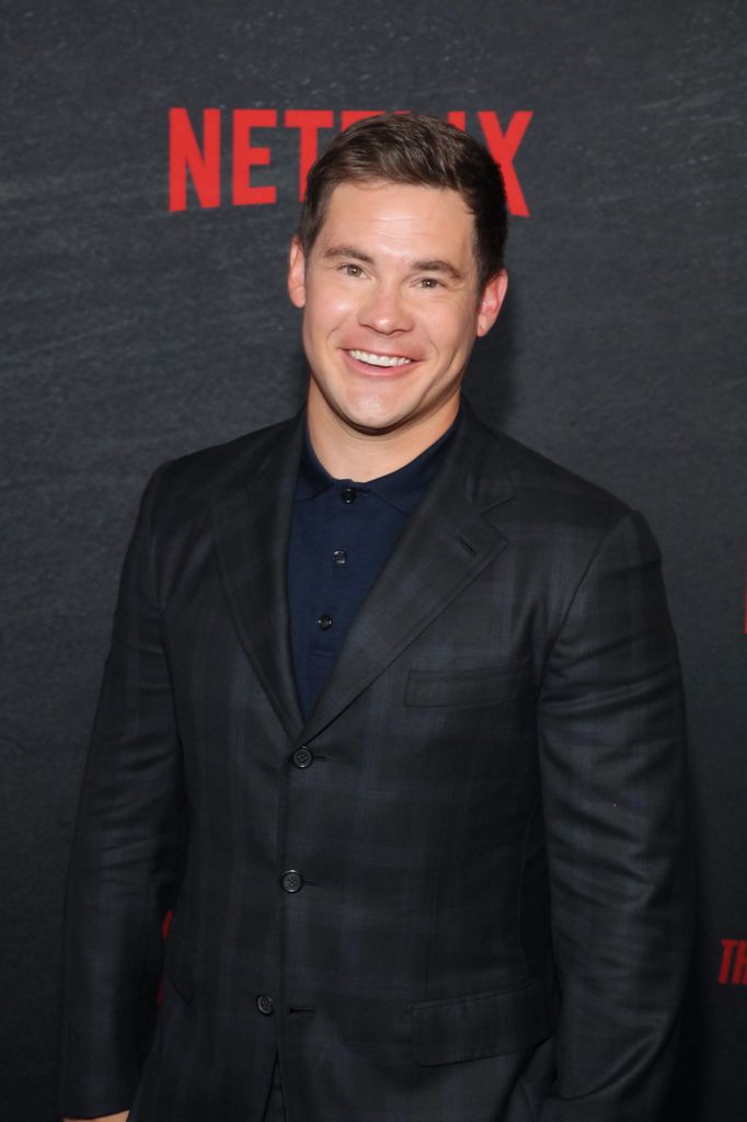 Adam Devine attends the Los Angeles premiere of  Netflix's The Out-Laws at Regal LA Live 