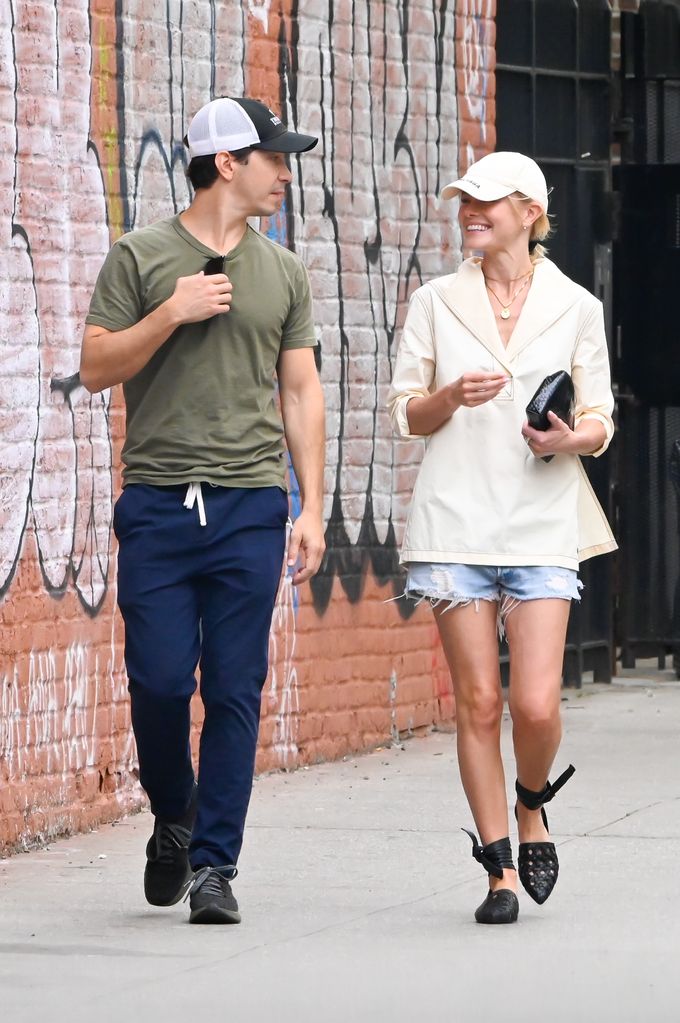 Justin Long and Kate Bosworth are seen on May 12, 2022 in New York City