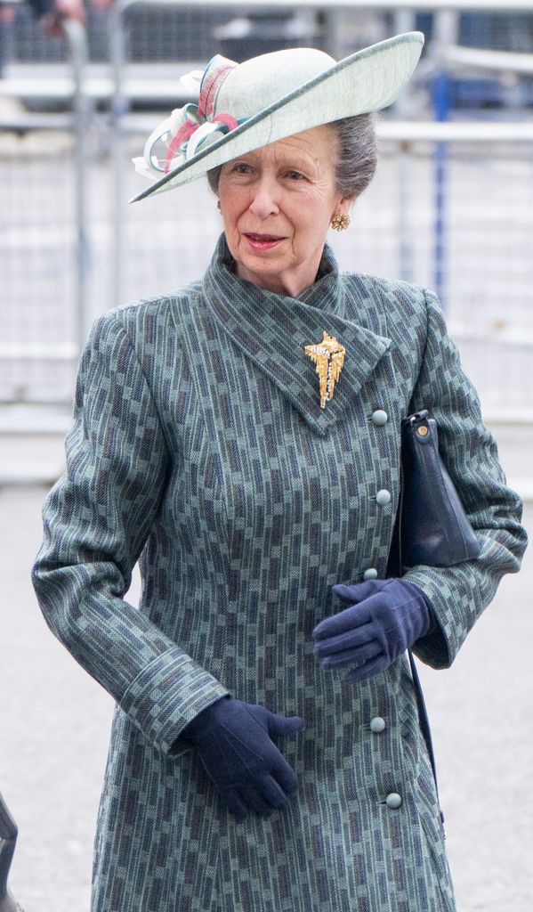 Princess Anne in a dress at the Commonwealth Games