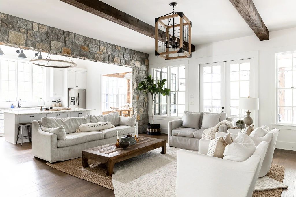 Living room in Christina Hall's TN farmhouse