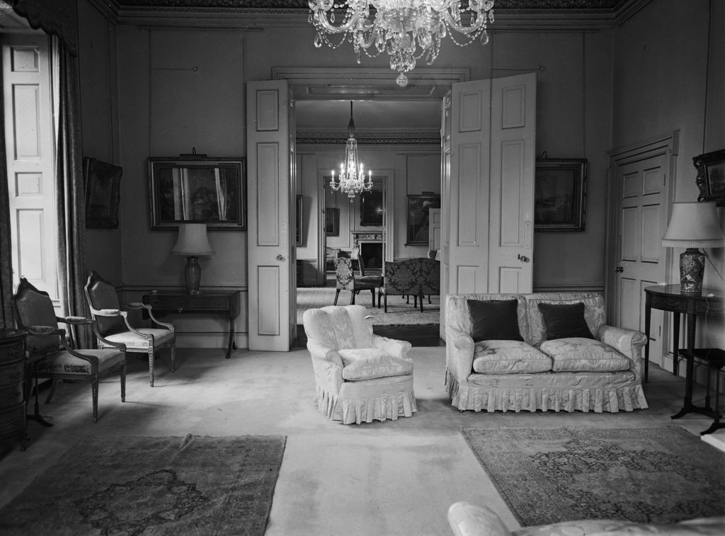 A series of reception rooms on the first floor of 10 Downing Street in August 1960