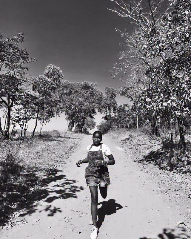 Madonna's daughter Mercy James pictured running in a photo shared by her mom on Instagram