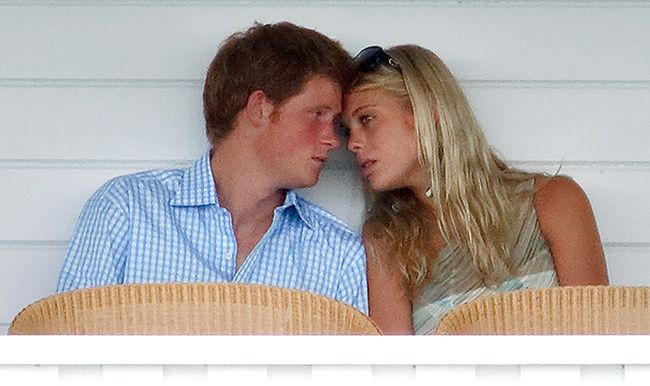 Prince Harry and Chelsy Davy sit in the Royal Box as they attend the Cartier International Polo Match at Guards Polo Club back in 2006