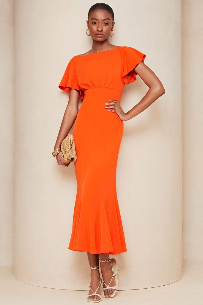 next lipsy orange dress 