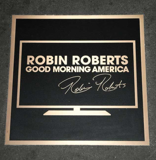 robin roberts gma plaque times square