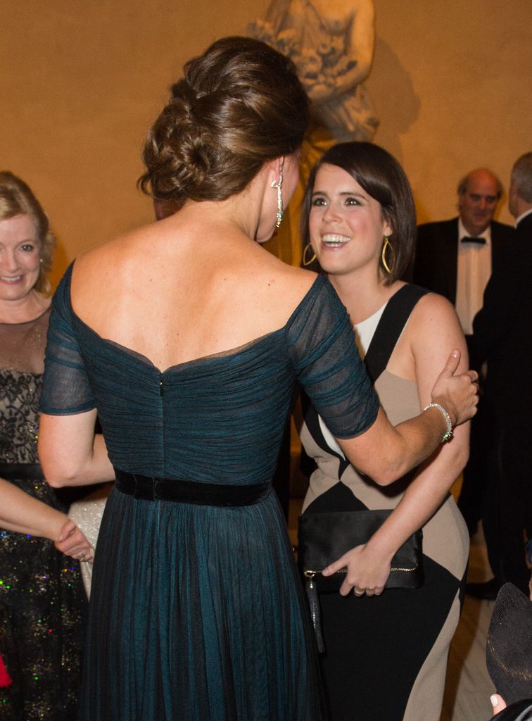 Kate Middleton embracing Eugenie