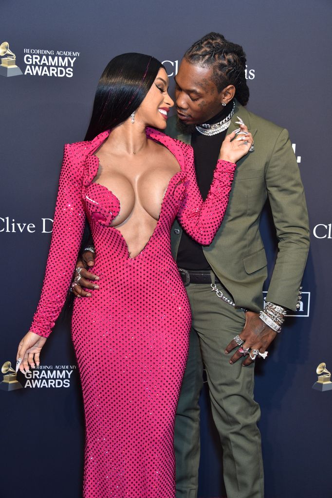 Cardi B and Offset attend the Pre-GRAMMY Gala and GRAMMY Salute to Industry Icons Honoring Sean "Diddy" Combs on January 25, 2020 in Beverly Hills, California.