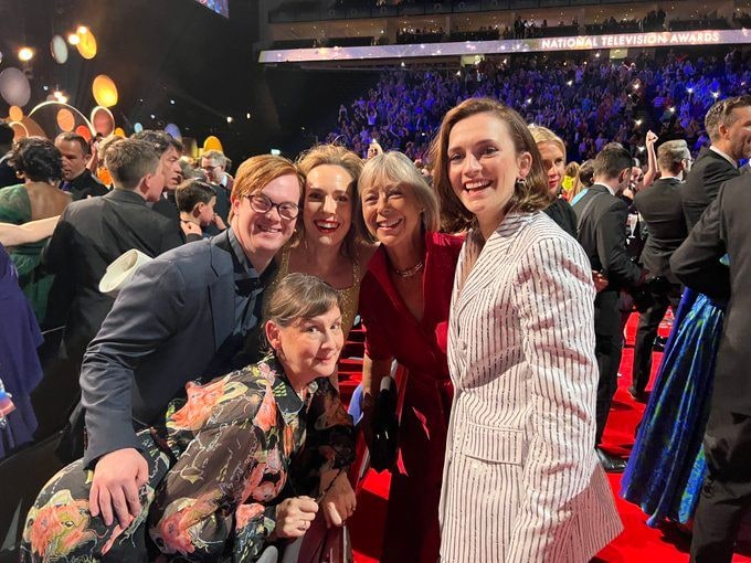 The cast of Call the Midwife with former star Charlotte Ritchie at the National Television Awards