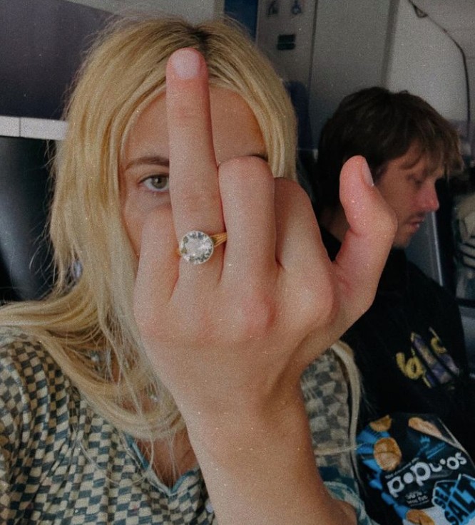 Emma posted a snap of her huge engagement ring to Instagram