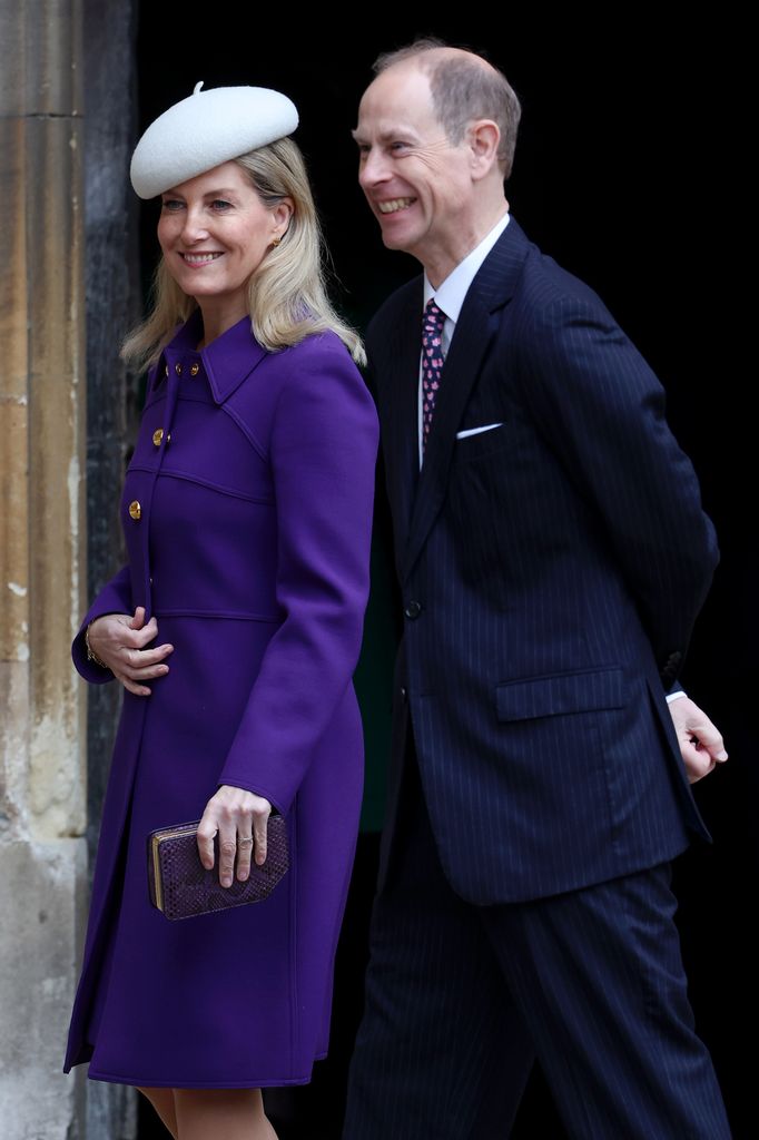 Sophie wore the same headpiece for the Easter service