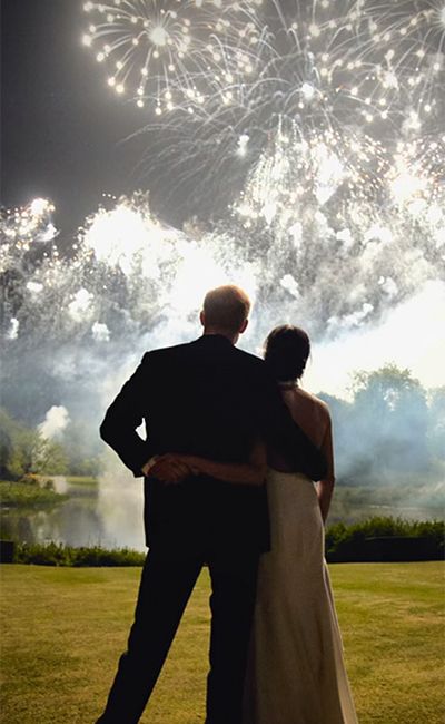 Harry and Meghan watched fireworks at their wedding reception
