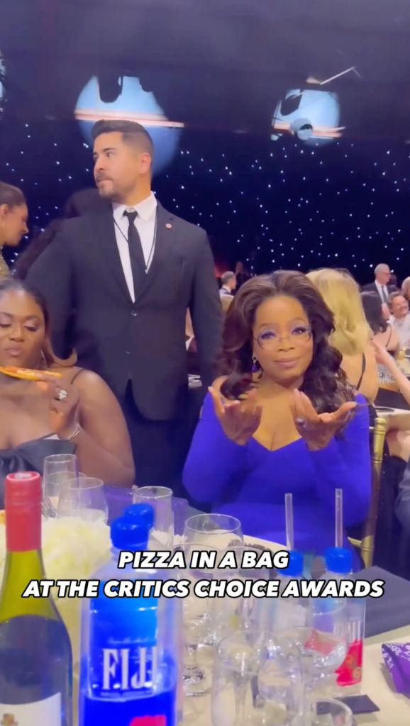 Oprah declined to eat the pizza in the bag and fans said the same thing