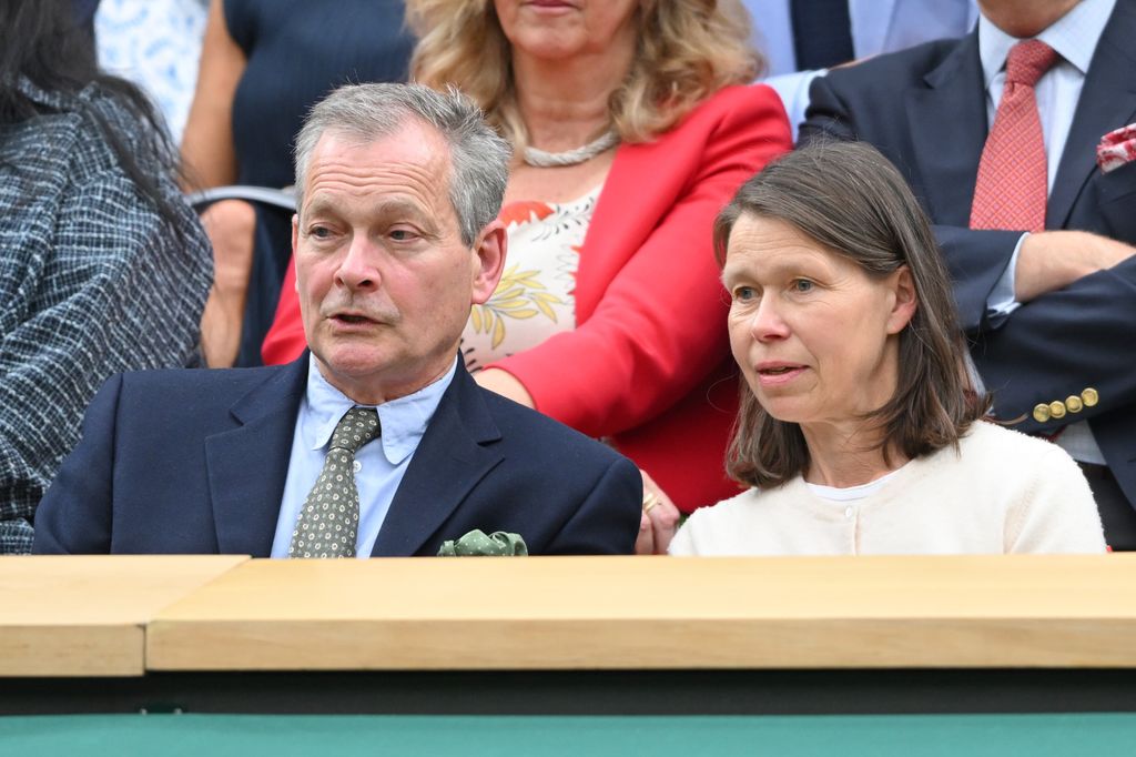 Daniel Chatto and Lady Sarah Chatto sit in royal box