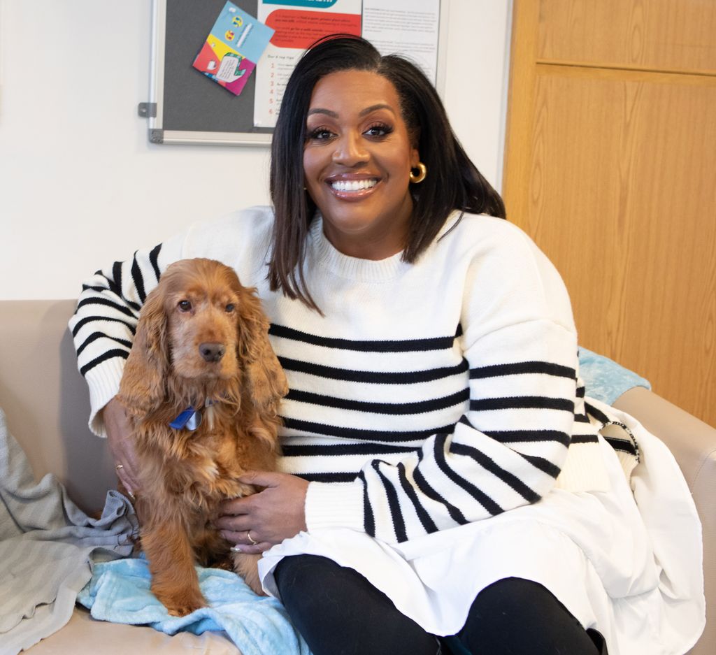 Alison Hammond with spaniel Nelly on For The Love of Dogs