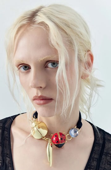 Bimba Y Lola Red ladybug crystal necklace 