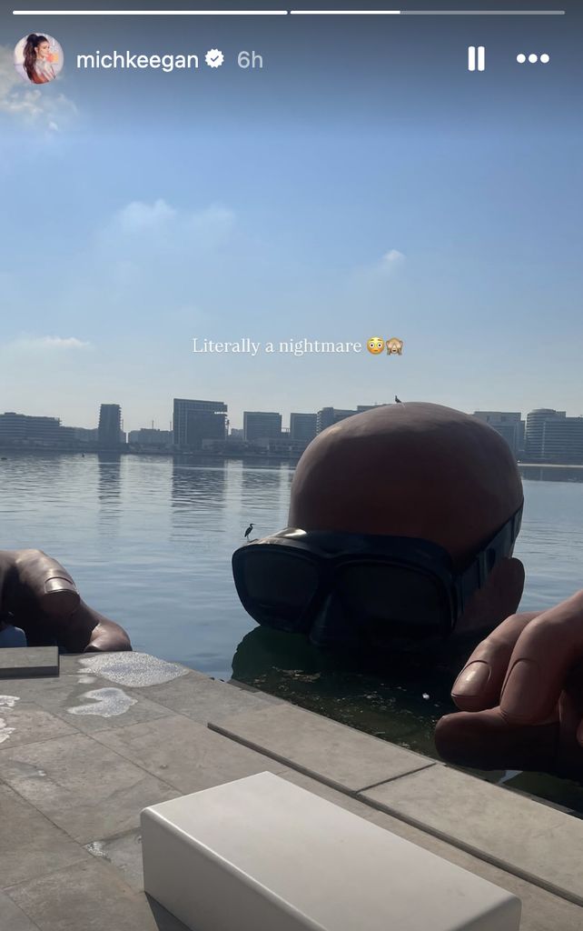 The Emerging Man sculpture in Yas Bay